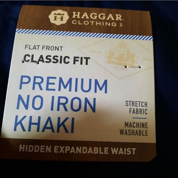 HAGGAR premium Khakis men's size 32 32 Navy classiccore - Picture 6 of 8